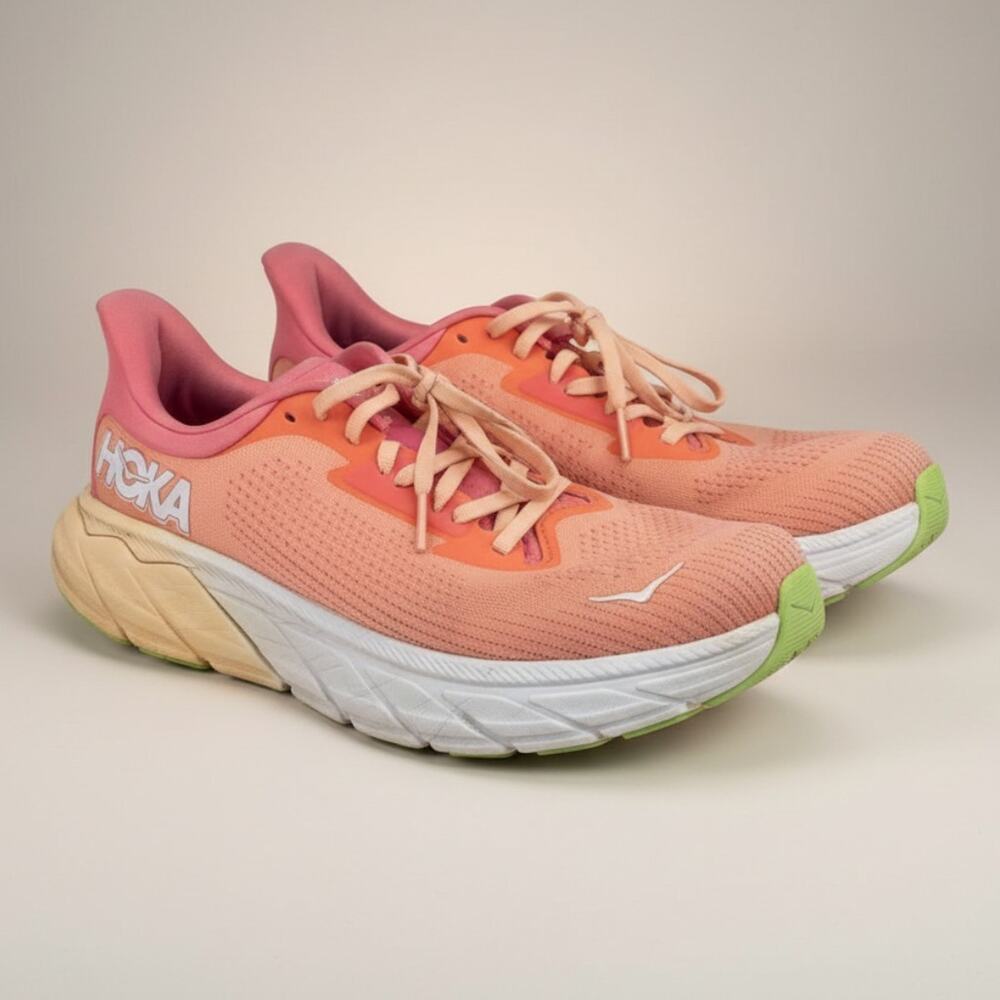 HOKA Arahi 7 Womens Running Shoes Coral Pink Stability Sneakers 8.5
